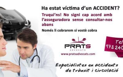 Si pateix un accident de trànsit, truqui a un advocat