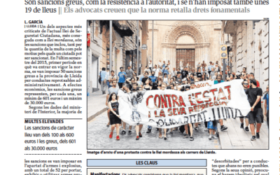 Cincuanta multes a Lleida de més de 600 € per la llei mordassa