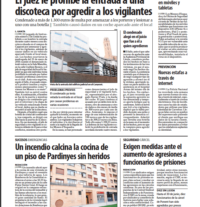 El juez le prohibe la entrada a una discoteca por agredir a los vigilantes.