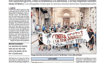 Cincuenta multas en Lleida de más de 600 euros por la ley mordaza
