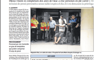 Les víctimes de l’apunyalador neonazi exigeixen que no surti de la presó