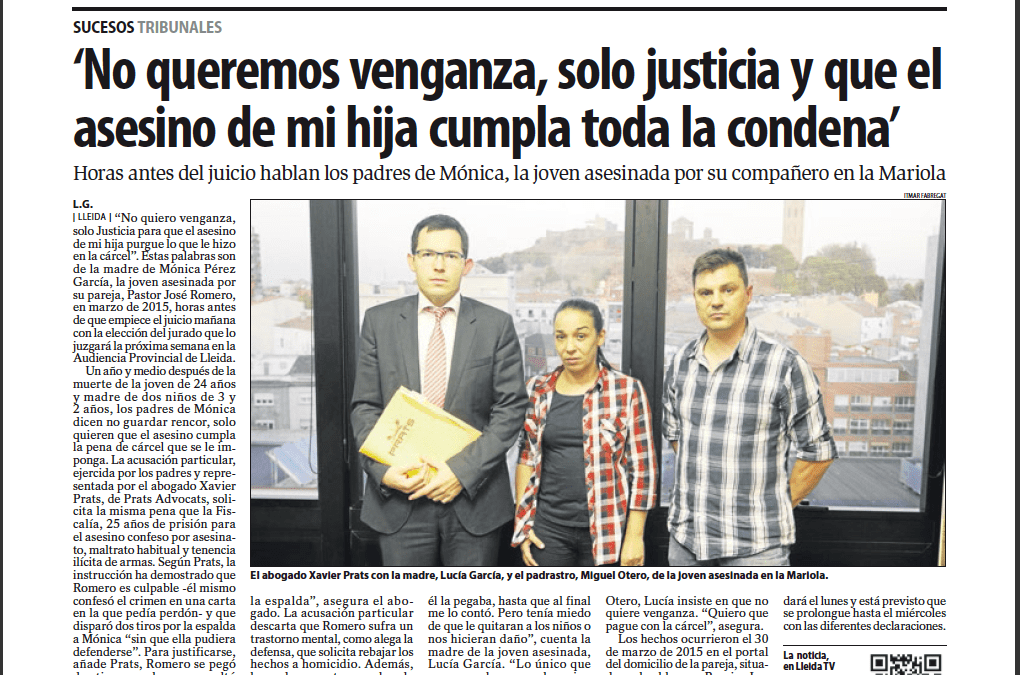 Los padres de la joven asesinada en marzo de 2015 en la Mariola piden justicia