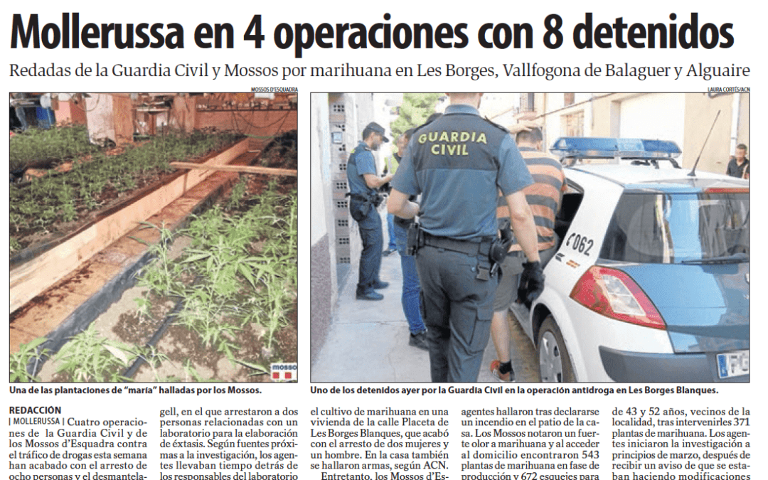 Prats Advocats evita el ingreso en prisión de un cliente arrestado por los Mossos como responsable de una plantación de marihuana