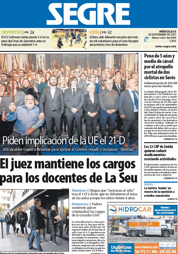 Prats Advocats abogados penalistas Lleida atropello mortal ciclistas Seròs 1