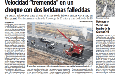 Prats Advocats representa a la familia de una de las víctimas del accidente mortal de las Gavarres, personada como acusación particular