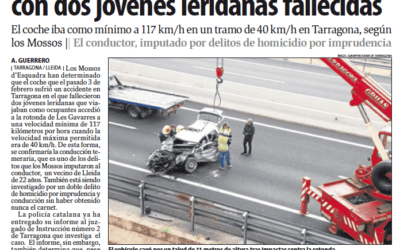 Los Mossos confirman velocidad excesiva en el vehículo que causó la muerte de 2 leridanas en Tarragona