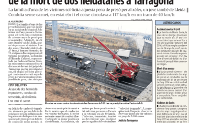 Sol·licitud de 14 anys de presó per al conductor acusat de l’accident de Les Gavarres