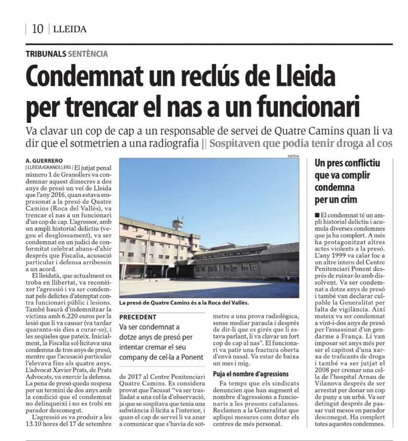 Judici penal agressió a funcionari Prats Advocats dret penal