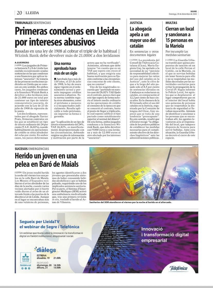 Especialistas en derecho bancario Lleida Prats Advocats
