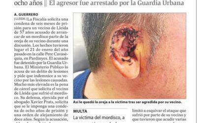 En marcha el juicio contra la pesona que arrancó, de un brutal mordisco, parte de la oreja de su vecino