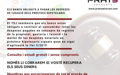 Els bancs obligats a pagar les despeses de taxació dels préstecs hipotecaris