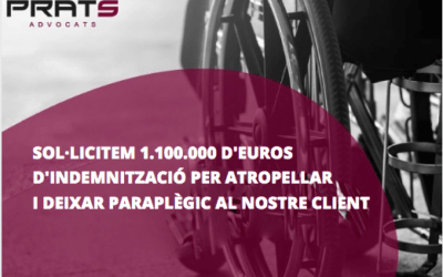 Prats Advocats, clau en la sentència condemnatòria per a l’autor de l’atropellament que va deixar paraplègic al seu representat