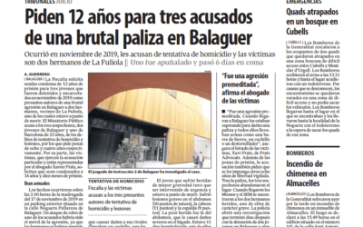 Prats Advocats, representa la acusación particular de los dos hermanos víctimas de una brutal paliza en Balaguer