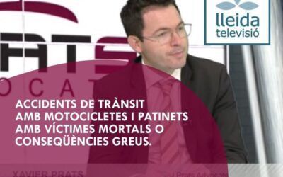 Els accidents de trànsit amb motocicletes i patinets, protagonistes de la nova col·laboració de Xavier Prats al programa ADIARI de Lleida TV