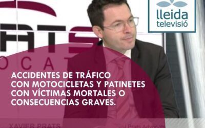 Los accidentes de tráfico con motocicletas y patinetes, protagonistas de la nueva colaboración de Xavier Prats al programa ADIARI de Lleida TV