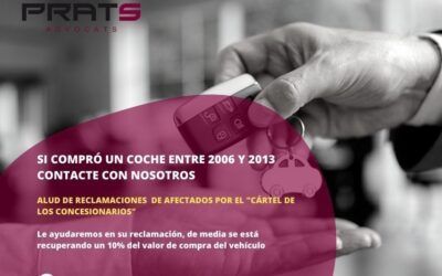 Si está afectado por el «Cártel del Coches» en Prats Advocats podemos ayudarle a recuperar el dinero pagado de más
