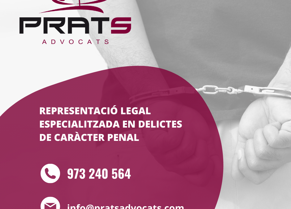 Veure’s immers en una causa penal no és una cosa tan extraordinària. Si t’ocorre, truca’ns, som especialistes en dret penal