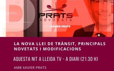 Xavier Prats, director de Prats Advocats, ens parla al programa A Diari sobre la nova Llei de Trànsit
