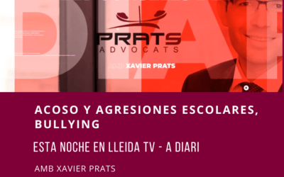 Intervención de Xavier Prats en el programa A Diari para hablar sobre el acoso escolar, «bullying»