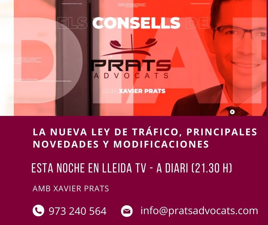 Prats Advocats nueva ley de tráfico reclama accidentes lleida