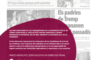 Las declaraciones de las trabajadoras de la Residencia Fiella de Tremp constatan el caos de este centro geriátrico