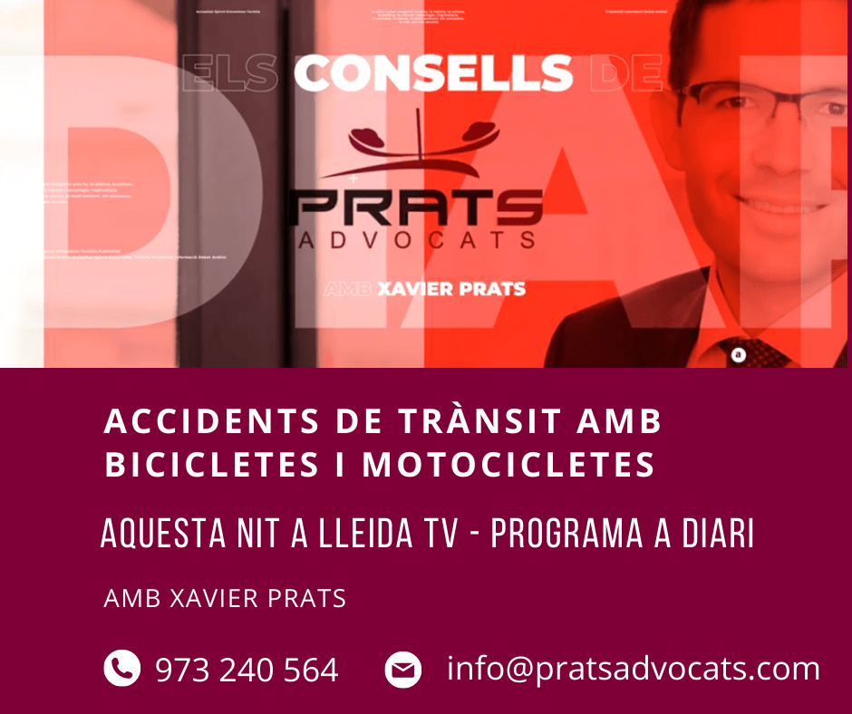 Defensa legal i reclamacio indemnitzacio accident de transit bicicleta i motocicleta