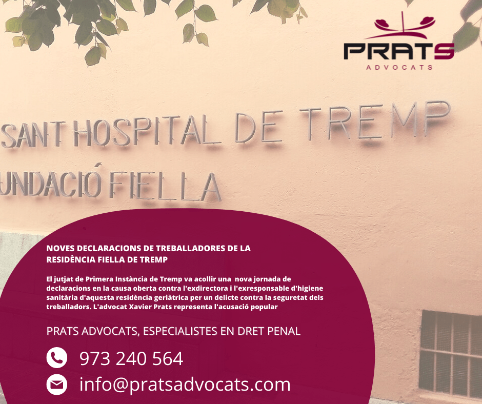 Residencia Fiella Tremp Xavier Prats acusacio popular dret penal Lleida