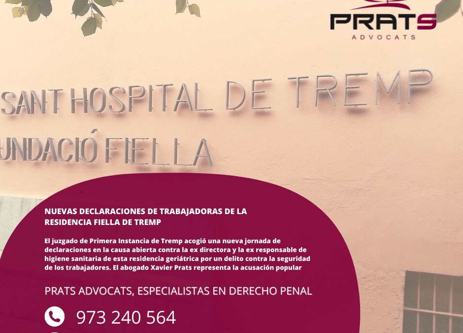 Destacado papel del despacho Prats Advocats en las causas abiertas por la muerte de 64 personas en la residencia Fiella