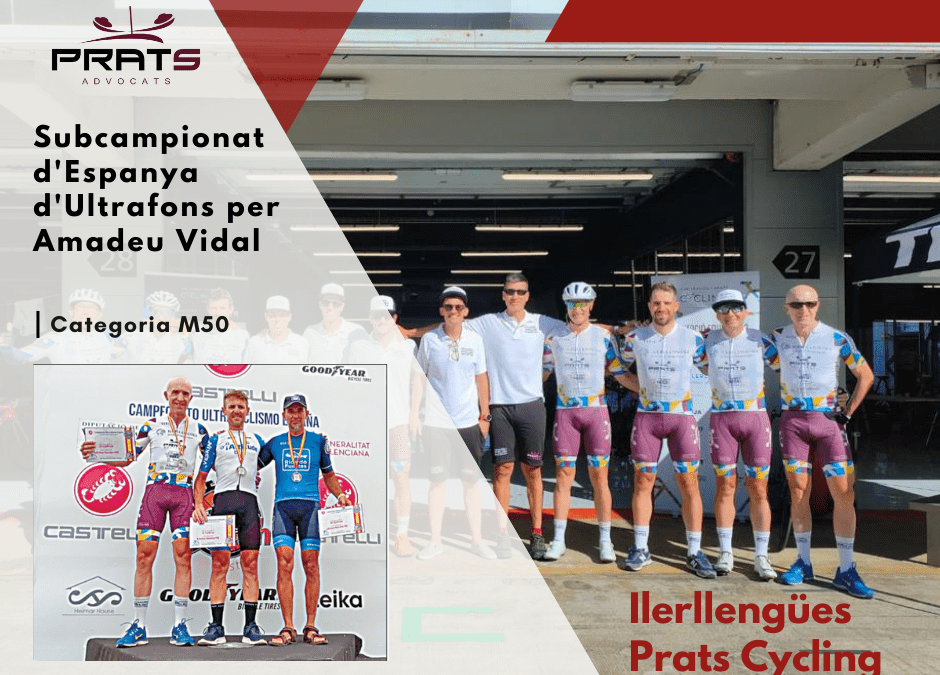 Amadeu Vidal, de l’Ilerllengües Prats Cycling Team, subcampió d’Espanya d’Ultrafons en M50