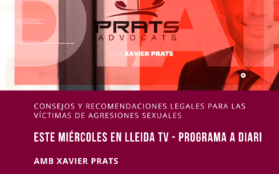 Colaboración de Xavier Prats en el programa A Diari de Lleida TV para hablar sobre el notable incremento de las agresiones sexuales