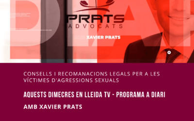 Col·laboració de Xavier Prats al programa A Diari de Lleida TV per parlar sobre el notable increment de les agressions sexuals